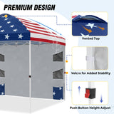 10x10 ft Pop Up Canopy Tent with Sidewall - Eagle Peak Custom Canopy Tent