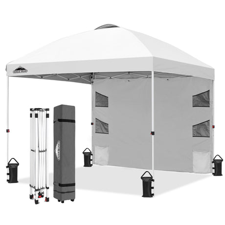10x10 ft Pop Up Canopy Tent with Sidewall - Eagle Peak Custom Canopy Tent
