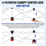 10x10 ft Pop Up Canopy Tent with Sidewall - Eagle Peak Custom Canopy Tent