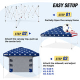 10x10 ft Pop Up Canopy Tent with Sidewall - Eagle Peak Custom Canopy Tent