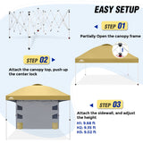 10x10 ft Pop Up Canopy Tent with Sidewall - Eagle Peak Custom Canopy Tent