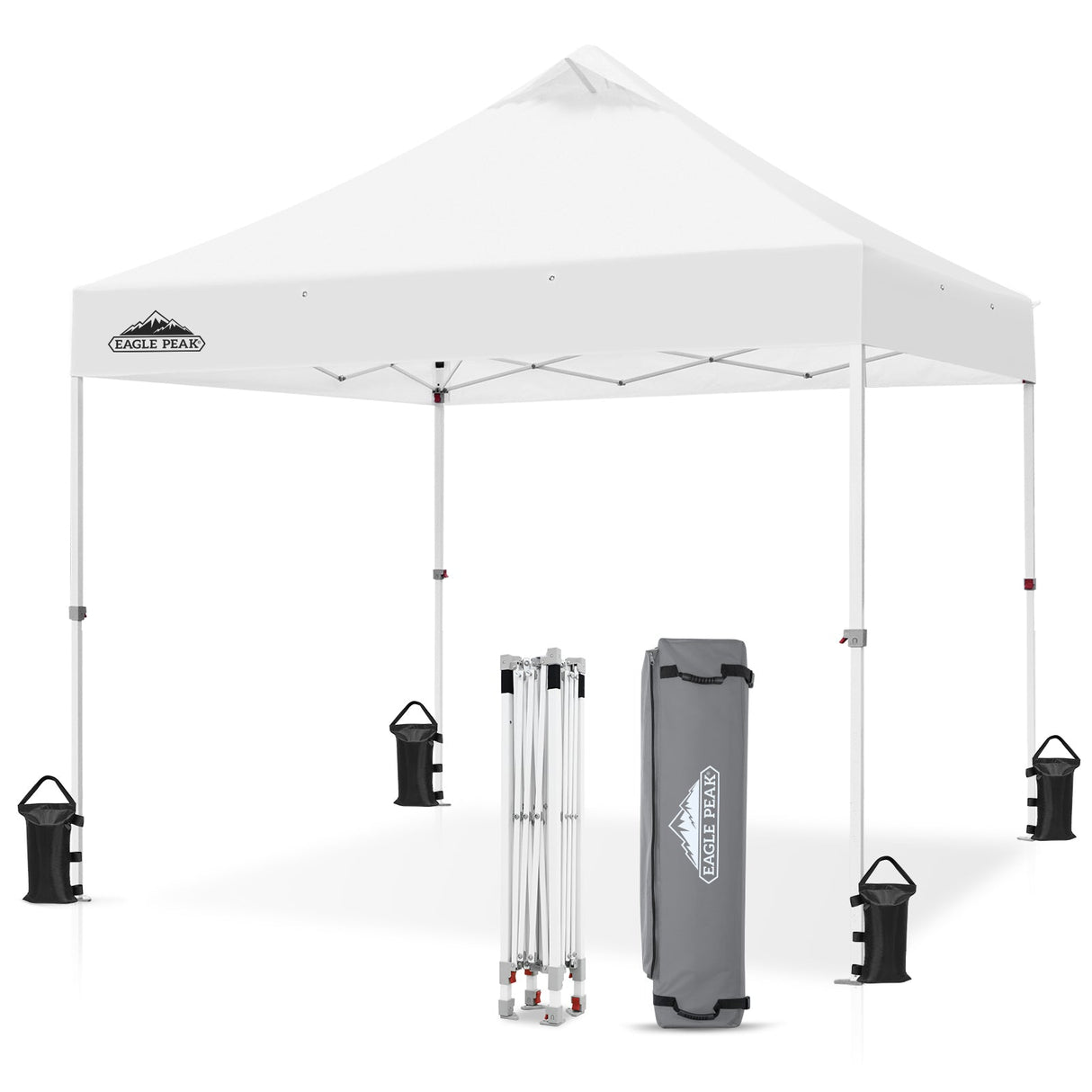10x10 Heavy Duty Industrial Commercial Canopy Tent with 100 Sqft of Shade - Eagle Peak®