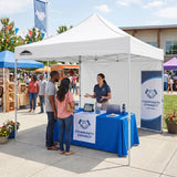 10x10 Heavy Duty Pop up Commercial Canopy Tent with One Removable Sidewall - Eagle Peak
