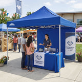 10x10 Heavy Duty Pop up Commercial Canopy Tent with One Removable Sidewall - Eagle Peak