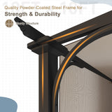 10x10 Metal Pergola with Textilene Top - Eagle Peak Custom Canopy Tent