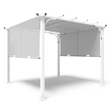 10x10 Metal Pergola with Textilene Top - Eagle Peak Custom Canopy Tent