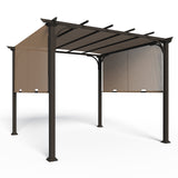 10x10 Metal Pergola with Textilene Top - Eagle Peak Custom Canopy Tent