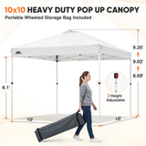 10x10 Pop Up Canopy Tent - Eagle Peak