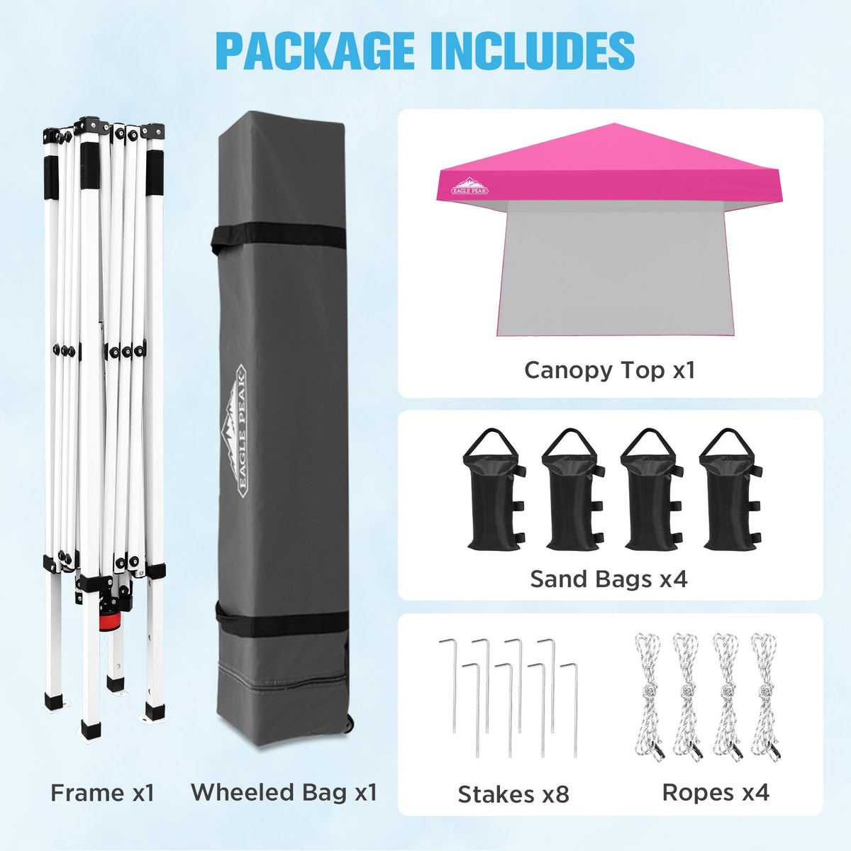 10x10 Pop Up Canopy Tent, Compact Canopy - Eagle Peak®