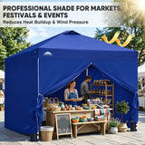 10x10 Pop Up Canopy Tent with Four Sidewalls - Eagle Peak