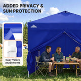 10x10 Pop Up Canopy Tent with Four Sidewalls - Eagle Peak
