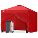 10x10 Pop Up Canopy Tent with Four Sidewalls - Eagle Peak