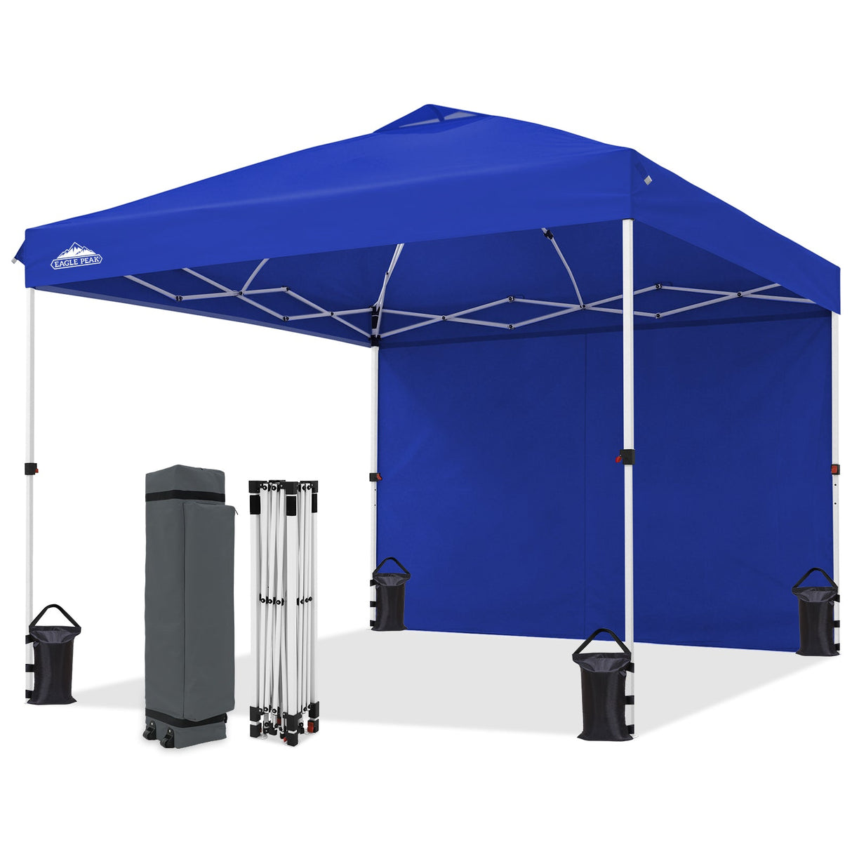 10x10 Pop Up Canopy Tent with One Sidewall - Eagle Peak