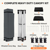 10x10 Pop Up Canopy Tent with One Sidewall - Eagle Peak