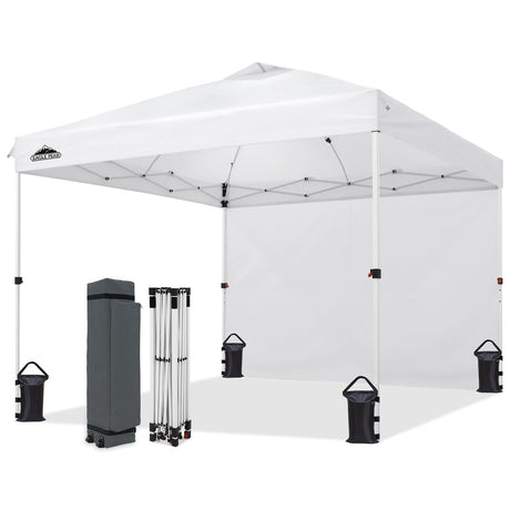 10x10 Pop Up Canopy Tent with One Sidewall - Eagle Peak