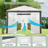 10X10 Replacement Top cover of Walk in Greenhouse with Polyester Reinforced Corners - Eagle Peak Custom Canopy Tent