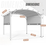 11.4x11.4 Outdoor Pergola with Retractable Textilene Sun Shade Top - Eagle Peak Custom Canopy Tent