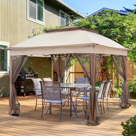 11x11 Pop Up Gazebo Tent with Netting - Eagle Peak Custom Canopy Tent