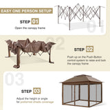 11x11 Pop Up Gazebo Tent with Netting - Eagle Peak Custom Canopy Tent
