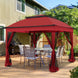 11x11 Pop Up Gazebo Tent with Netting - Eagle Peak Custom Canopy Tent