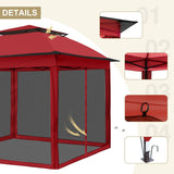 11x11 Pop Up Gazebo Tent with Netting - Eagle Peak Custom Canopy Tent