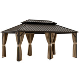 12x10 Hardtop Gazebo, Galvanized Steel Double Roof with Aluminum Frame - Eagle Peak Custom Canopy Tent