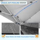 12x12 Commercial Heavy Duty Pop up Canopy with 1 Sidewall - Eagle Peak Custom Canopy Tent