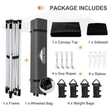 12x12 Commercial Heavy Duty Pop up Canopy with 1 Sidewall - Eagle Peak Custom Canopy Tent