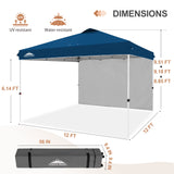 12x12 Commercial Heavy Duty Pop up Canopy with 1 Sidewall - Eagle Peak Custom Canopy Tent