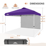 12x12 Commercial Heavy Duty Pop up Canopy with 1 Sidewall - Eagle Peak Custom Canopy Tent