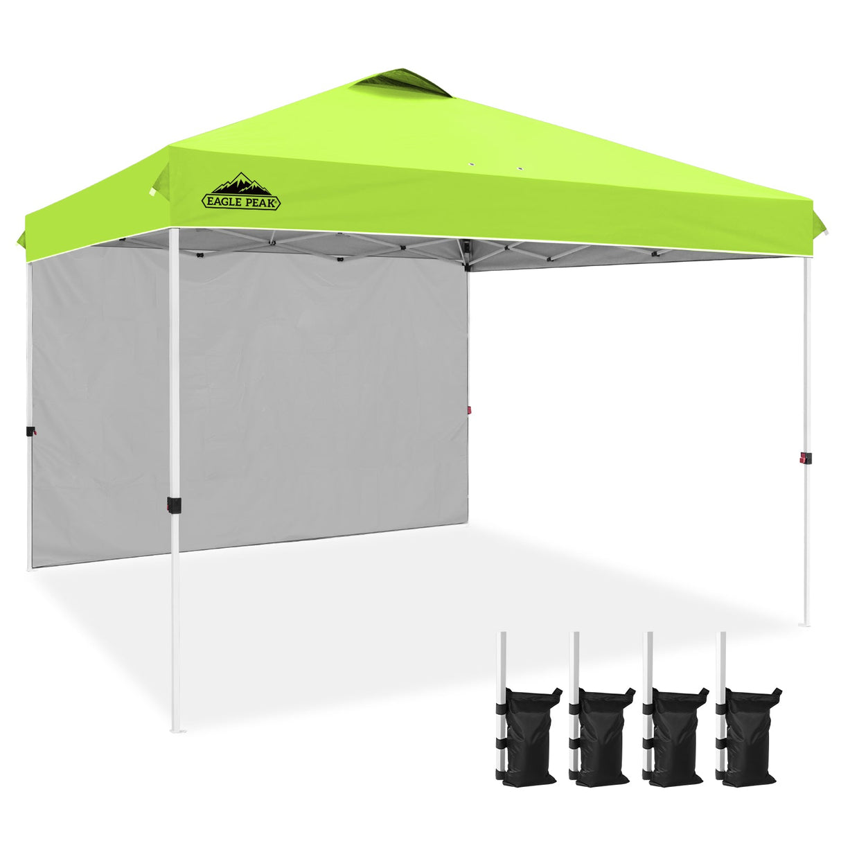 12x12 Commercial Heavy Duty Pop up Canopy with 1 Sidewall - Eagle Peak Custom Canopy Tent