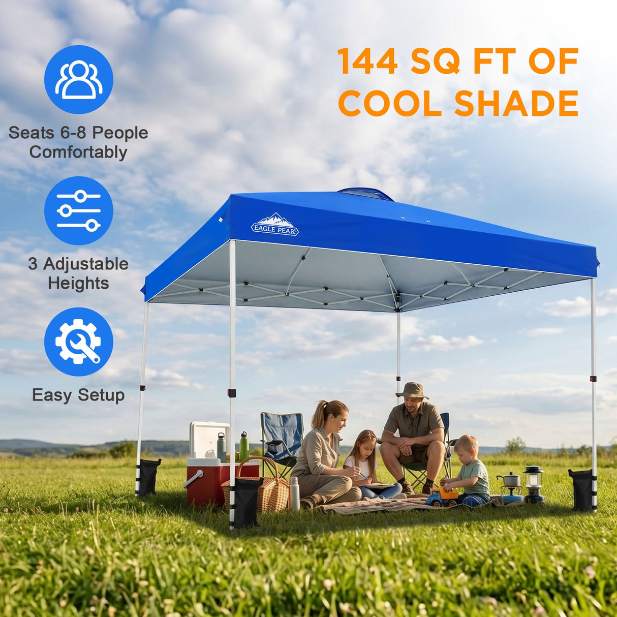 12x12 ft Pop Up Canopy Tent - Eagle Peak