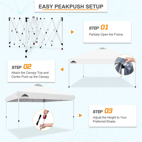 12x12 ft Pop Up Canopy Tent - Eagle Peak Custom Canopy Tent
