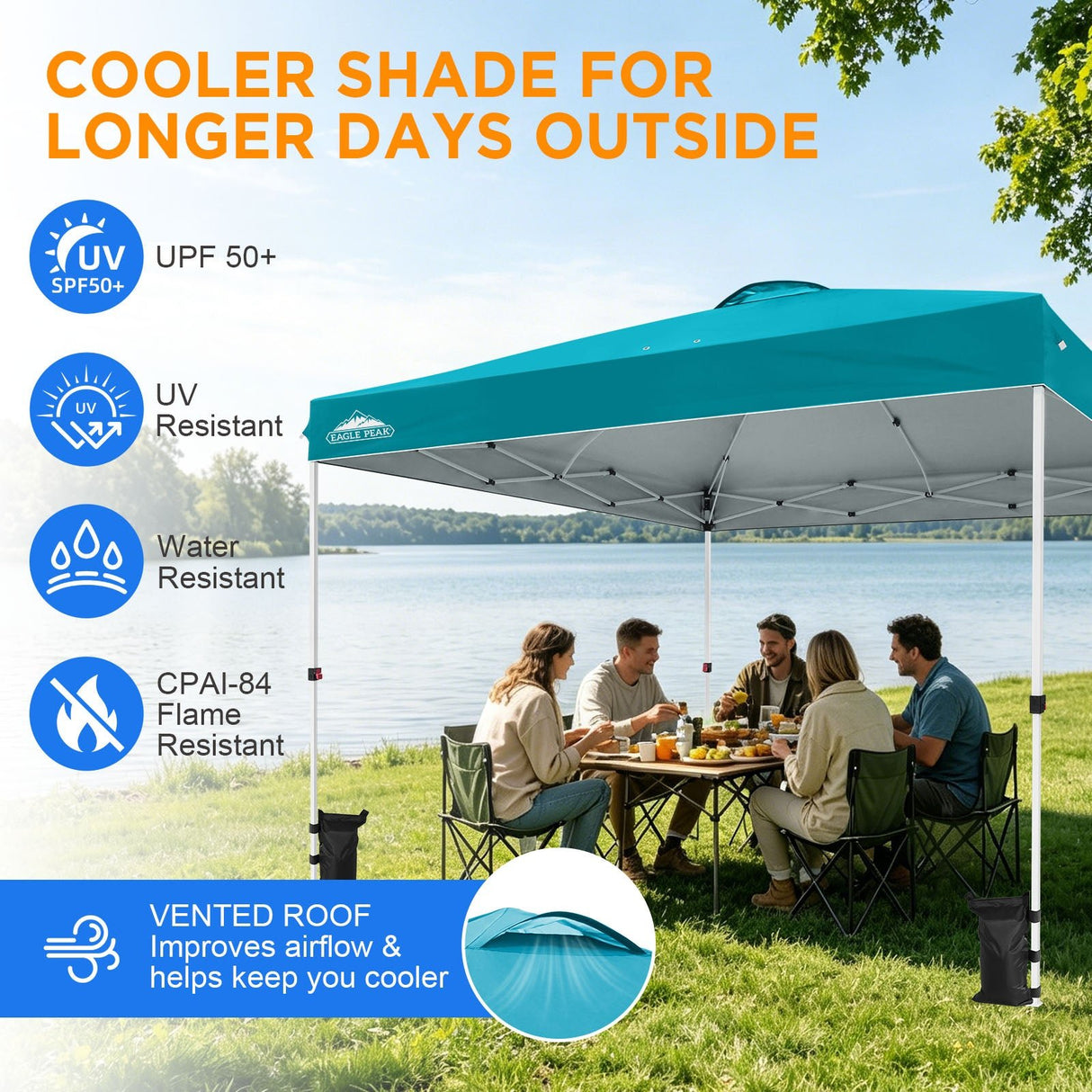 12x12 ft Pop Up Canopy Tent - Eagle Peak