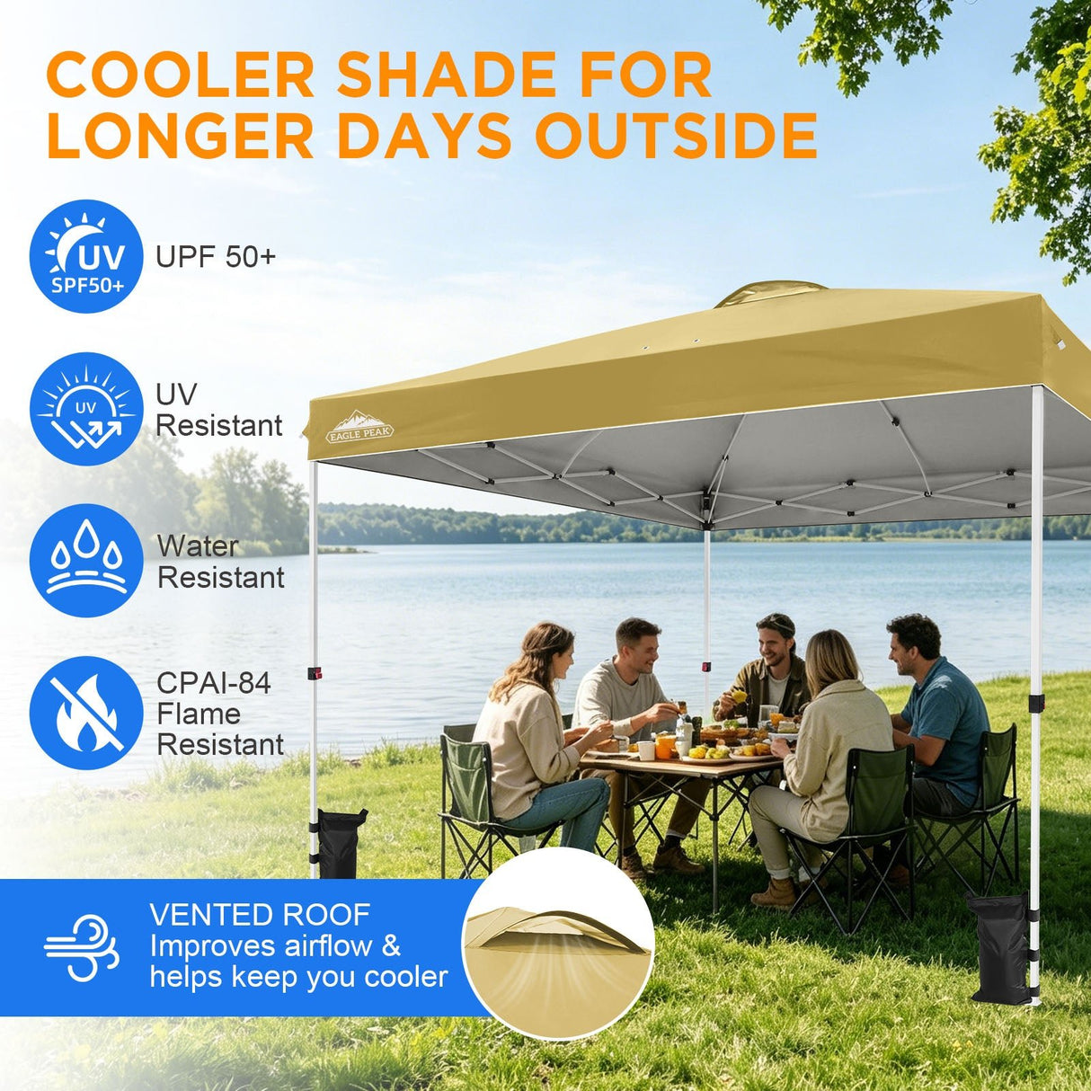12x12 ft Pop Up Canopy Tent - Eagle Peak