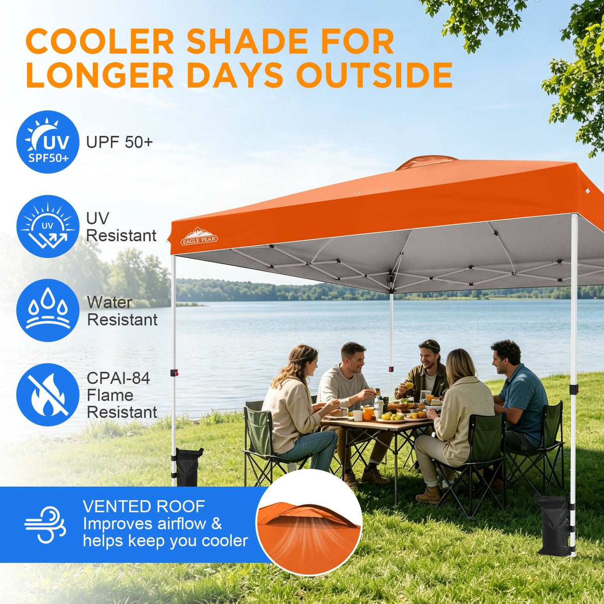 12x12 ft Pop Up Canopy Tent - Eagle Peak