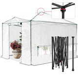 12x8 Portable Large Walk - in Pop Up Greenhouse - Eagle Peak Custom Canopy Tent