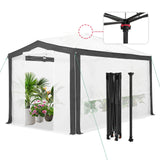 12x8 Portable Walk in Greenhouse with Polyester Reinforced Corners - Eagle Peak Custom Canopy Tent