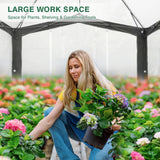 12x8 Portable Walk in Greenhouse with Polyester Reinforced Corners - Eagle Peak Custom Canopy Tent