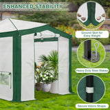 12x8 Portable Walk in Greenhouse with Polyester Reinforced Corners - Eagle Peak Custom Canopy Tent