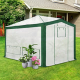 12x8 Portable Walk in Greenhouse with Polyester Reinforced Corners - Eagle Peak Custom Canopy Tent