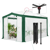 12x8 Portable Walk in Greenhouse with Polyester Reinforced Corners - Eagle Peak Custom Canopy Tent