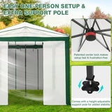 12x8 Portable Walk in Greenhouse with Polyester Reinforced Corners - Eagle Peak Custom Canopy Tent