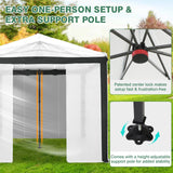 12x8 Portable Walk in Greenhouse with Polyester Reinforced Corners - Eagle Peak Custom Canopy Tent