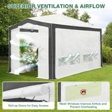 12x8 Portable Walk in Greenhouse with Polyester Reinforced Corners - Eagle Peak Custom Canopy Tent