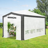 12x8 Portable Walk in Greenhouse with Polyester Reinforced Corners - Eagle Peak Custom Canopy Tent