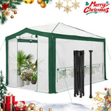 12x8 Portable Walk in Greenhouse with Polyester Reinforced Corners - Eagle Peak Custom Canopy Tent