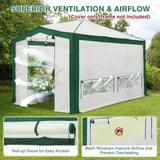 12X8 Replacement Top cover of Walk in Greenhouse with Polyester Reinforced Corners - Eagle Peak Custom Canopy Tent