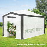 12X8 Replacement Top cover of Walk in Greenhouse with Polyester Reinforced Corners - Eagle Peak Custom Canopy Tent