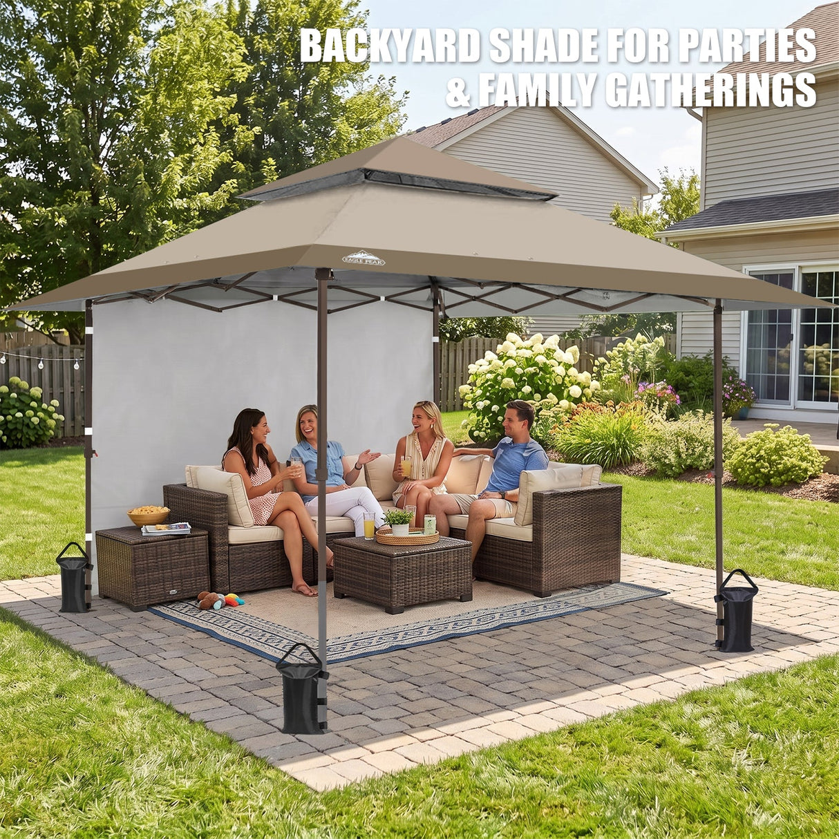 13x13 Pop Up Canopy Tent With Sidewall - Eagle Peak®